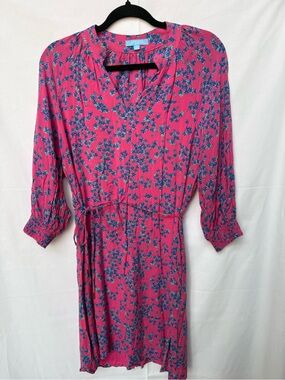 Draper James Pink Floral Tie-Waist Robe Dress